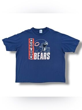 Vintage 80s Chicago Bears Helmet T-Shirt Blue Size XXL Boxy NFL Garan USA